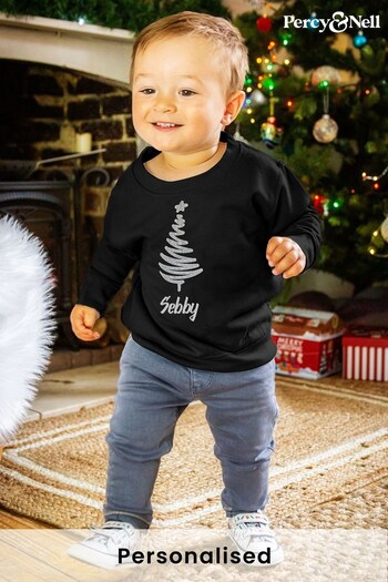 Personalised Younger Kids Christmas Sweatshirt by Percy and Nell (K15565) | £25