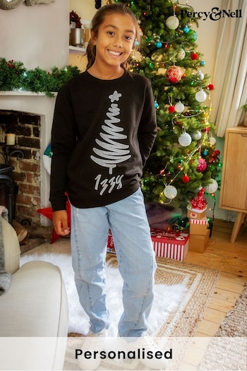 Personalised Older Kids Christmas Sweatshirt by Percy and Nell (K15566) | £25