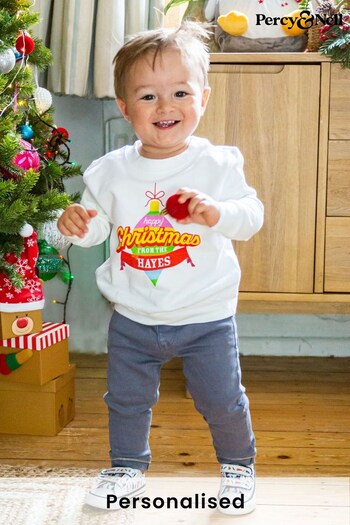 Personalised Younger Kids Christmas Sweatshirt by Percy and Nell (K15577) | £25