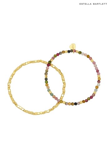 Estella Bartlett Gold Coco Bead and Tourmaline Bracelets (K15958) | £25