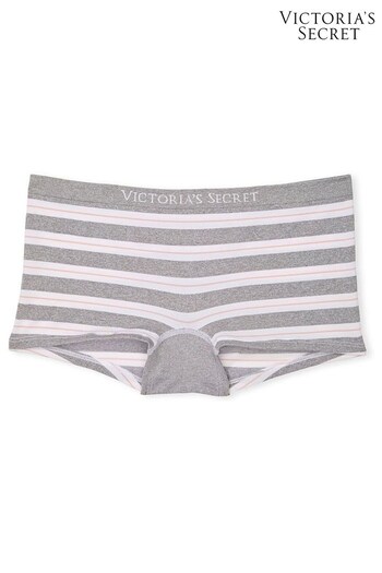 Victoria's Secret White Seamless Striped Shortie Knickers (K16112) | £9