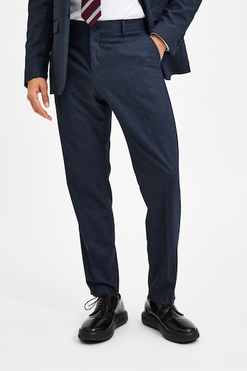 Selected Homme Blue Check Suit Slim Trousers (K16883) | £65