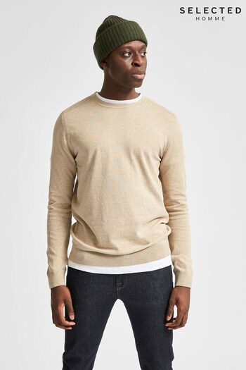 Selected Homme Cream Lightweight Cosy Knitted Jumper (K16902) | £35