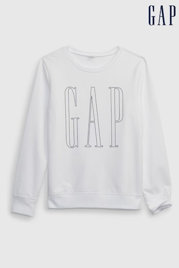Gap White Logo Crew Neck Sweatshirt (K16998) | £25