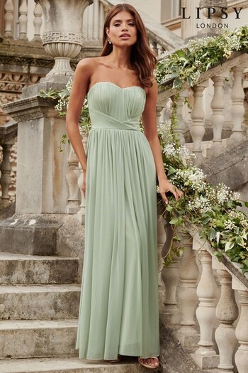 Lipsy Green Bridesmaid Bella Multiway Bandeau Bridesmaid Dress Aoife (K17251) | £63