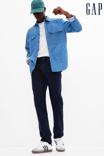 Gap Dark Wash Blue Corduroy Slim Jeans (K17392) | £50