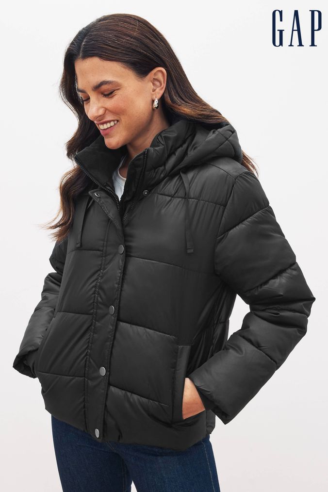 Gap black 2025 puffer coat
