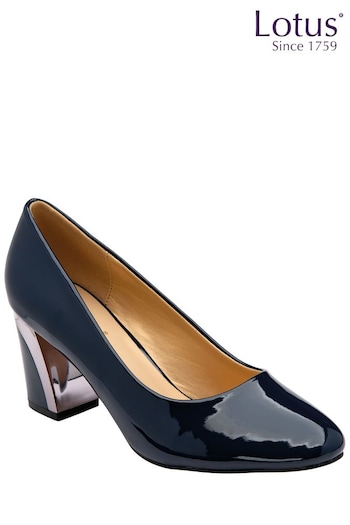 Lotus Blue Patent Court Shoe (K17740) | £65