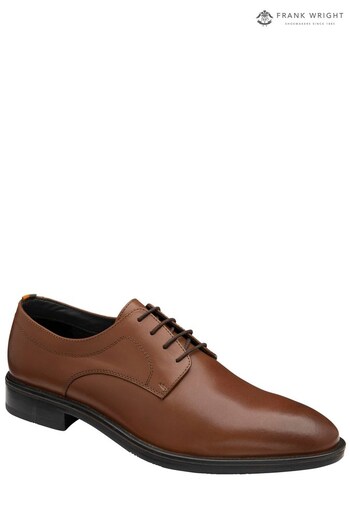 Frank Wright Brown Men's Leather Derby Shoes (K17753) | £55
