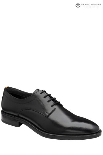 Frank Wright Black Men's Leather Derby Shoes strappy (K17754) | £55
