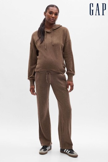 Gap Brown Maternity Cash Soft Trousers (K17826) | £55