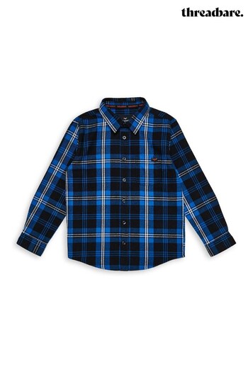 Threadboys Blue Flannel Check Shirt (K18750) | £20