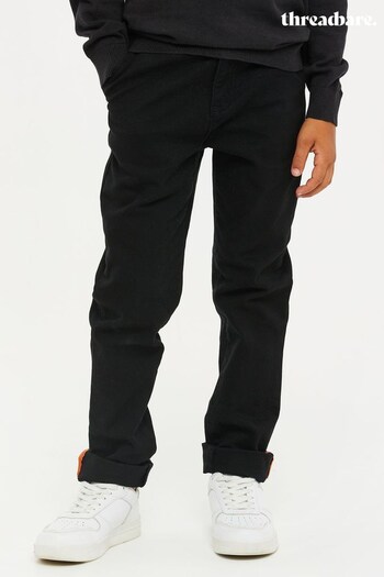 Threadboys Black Chino Trousers (K18754) | £22
