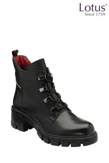 Lotus Footwear Black Leather Ankle Boots (K18791) | £80