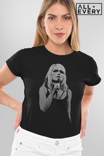All + Every Black Debbie Harry Open Mic Women's Music T-Shirt (K18952) | £22