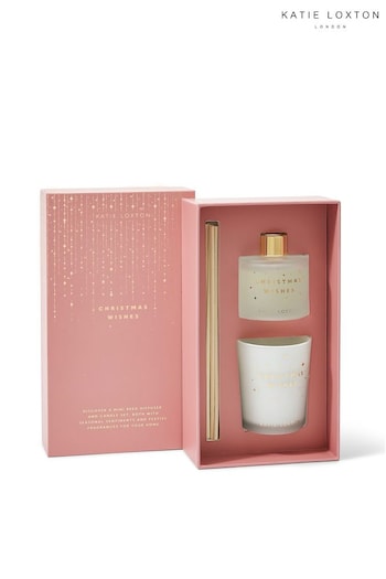 Katie Loxton Clear Christmas Wishes Mini Diffuser & Candle Gift Set (K19105) | £25