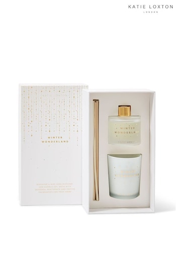 Katie Loxton Clear Winter Wonderland Mini Diffuser & Candle Gift Set (K19106) | £25