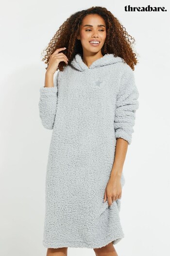 Threadbare Grey Cosy Oversized Blanket Hoodie (K19143) | £36