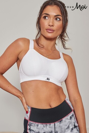 Pour Moi White Energy Empower U/W Lightly Padded Convertible Sports Bra (K19381) | £28