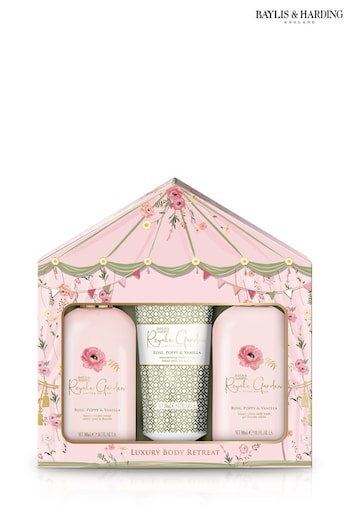 Baylis & Harding Royale Garden Rose, Poppy  Vanilla Luxury Trio Bathing Gift Set (K19544) | £18