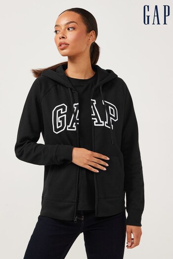 Gap Black Logo Zip Up Hoodie (K19617) | £45