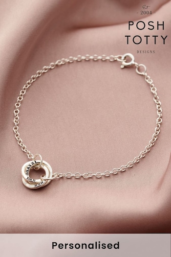 Personalised Micro Russian Ring Bracelet by Posh Totty Designs (K20303) | £63