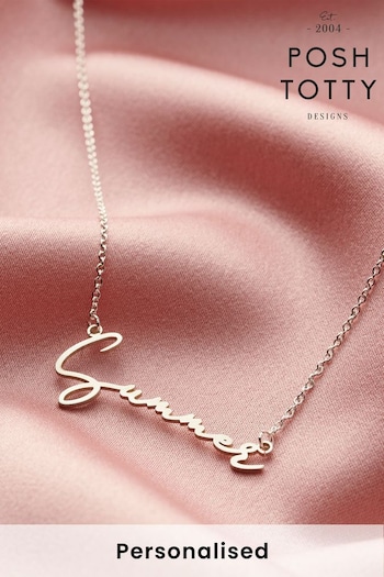Personalised Script Name Necklace by Posh Totty Designs (K20312) | £95