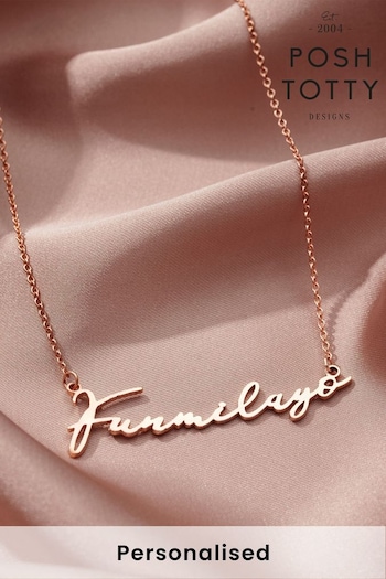 Personalised Script Name Necklace by Posh Totty Designs (K20313) | £95