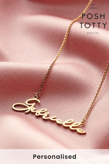 Personalised Script Name Necklace by Posh Totty Designs (K20314) | £95