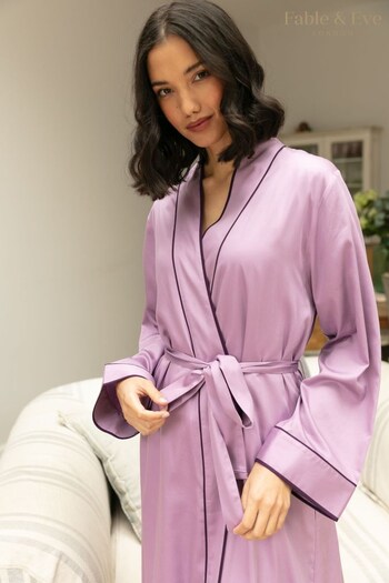 Fable and Eve Purple Wimbledon Dressing Gown (K20382) | £80