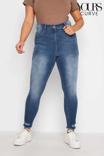 Yours Curve Blue Push Up Ripped AVA Jean (K20706) | £30