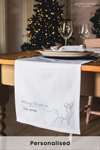 Personalised Christmas Embroidered Table Runner by Jonny's Sister (K21114) | £32