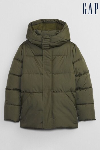 Gap Green Water Resistant Cold Control Quilted Parka Jacket (K21146) | £50