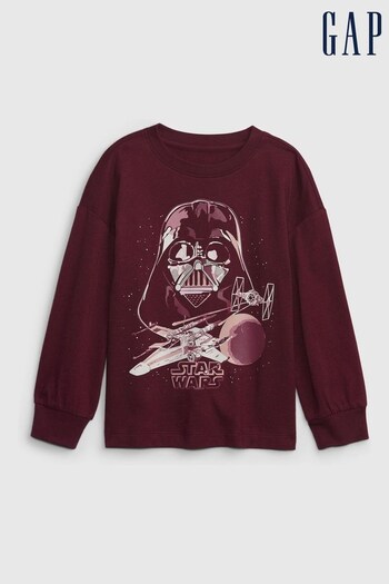 Gap Burgundy Red Star Wars Graphic T-Shirt (K21200) | £18