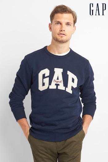 Gap Navy Blue Orignal Logo Crew Neck Sweatshirt (K21206) | £35