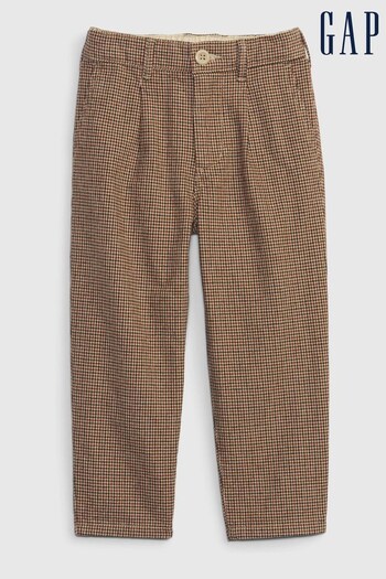 Gap Brown Tapered Cotton Trousers (K21266) | £18