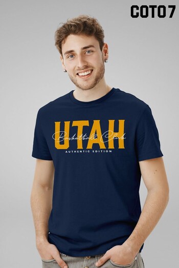Coto7 Navy Utah Basketball Club Authentic Edition Men's T-Shirt (K21406) | £21