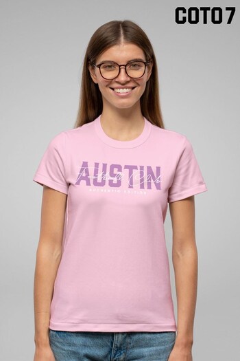 Coto7 Candy Pink Austin Football Club Authentic Edition sportswear's T-Shirt (K21417) | £21