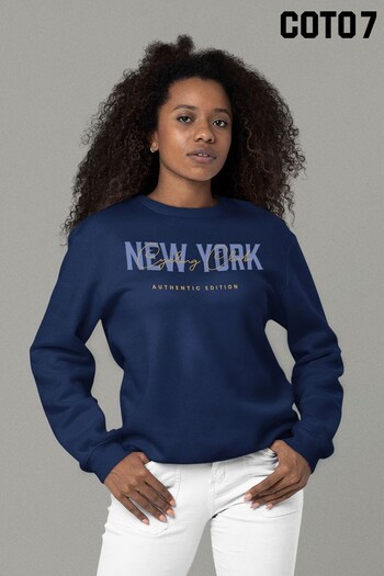 Coto7 Navy New York Cycling Club Authentic Edition Women's Sweatshirt (K21421) | £32