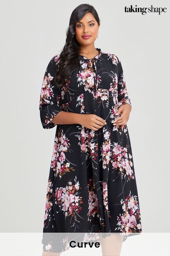 Taking Shape Black Curve Chelsea Floral Maxi Dress (K21539) | £100