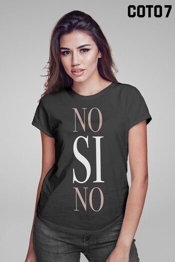 Coto7 Dark Grey No Si No Women's T-Shirt (K21682) | £21