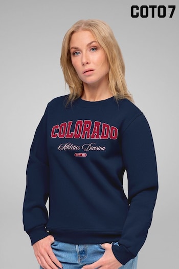 Coto7 Navy Colorado Retro Athletics Division Women's Sweatshirt (K21701) | £35