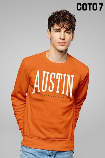 Coto7 Orange Austin Urban Division Men's Sweatshirt (K21739) | £35