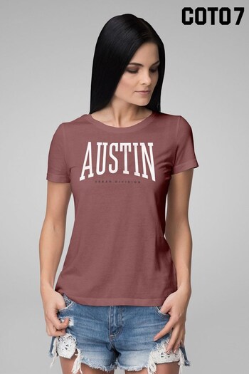 Coto7 Ancient Pink Austin Urban Division Women's T-Shirt (K21744) | £10.50
