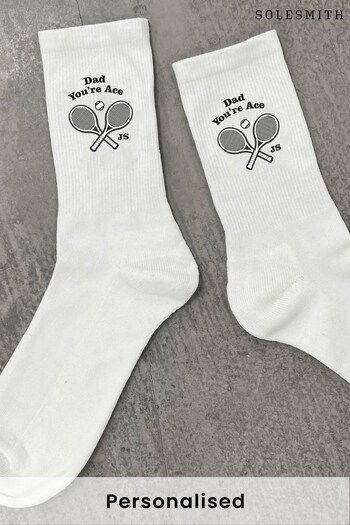 Personalised Sports Socks for Tennis by Solesmith (K21925) | £16