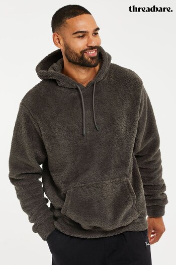 Threadbare Grey Cosy Borg Loungewear Hoodie (K21983) | £22