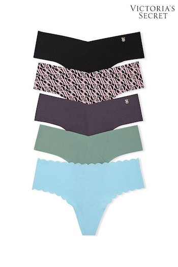 Victoria's Secret Green Thong No Show Knickers 5 Pack (K22290) | £25