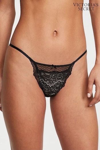 Victoria's Secret Black Bikini Lace Knickers (K22416) | £18