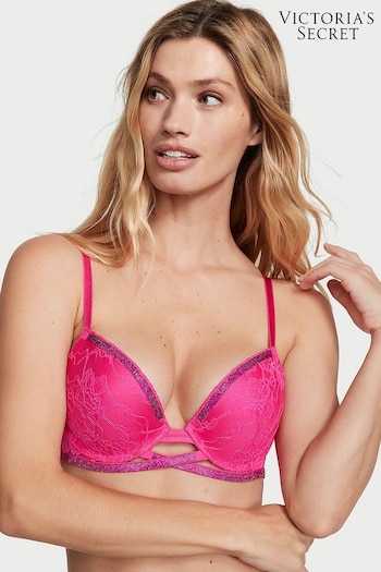 Victoria's Secret Forever Pink Lace Ouvert Shine Bra (K22423) | £59