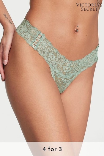 Victoria's Secret Seasalt Green Thong Lace Knickers (K22616) | £9
